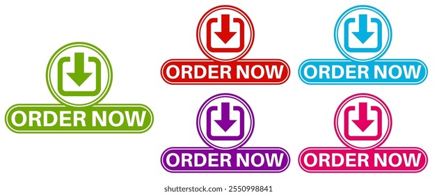 set order now icon. buy now sign shopping symbol design vector illustration