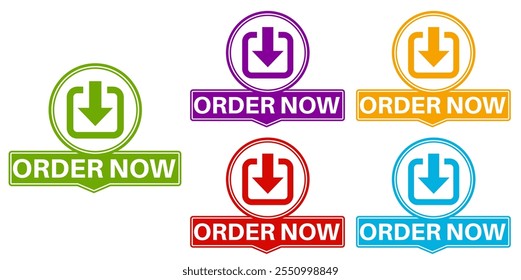 set order now icon. buy now sign shopping symbol design vector illustration