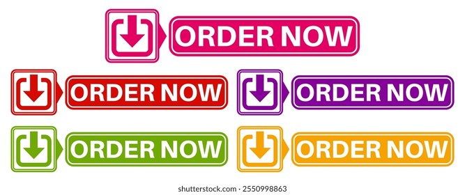 set order now icon. buy now sign shopping symbol design vector illustration