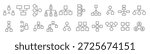 set of org chart vector illustration
