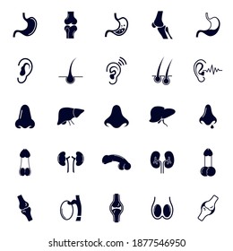 Set of Organ human logo design vector template, Organs logo design concept, Icon symbol