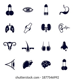 Set Set Set mit Logo-Design, Vektorvorlage für Organs, Logo-Design-Konzept, Symbol