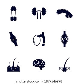 Set Set Set mit Logo-Design, Vektorvorlage für Organs, Logo-Design-Konzept, Symbol