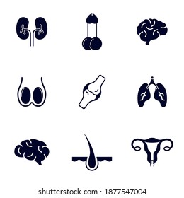 Set Set Set mit Logo-Design, Vektorvorlage für Organs, Logo-Design-Konzept, Symbol