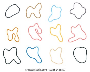 Conjunto de formas geométricas abstractas orgánicas