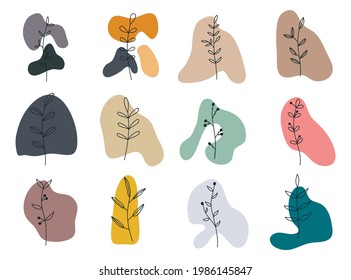 Set of organic abstract geometric shape