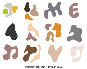 Set of organic abstract geometric shape