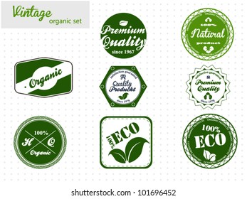 Set of organic  badges and labels