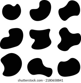 Set Of Organic Blob Shape Illustration