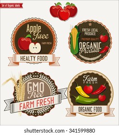 Set of Organic labels