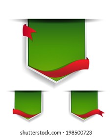 set organic labels or ribbon. Vector.