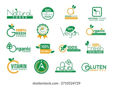 Conjunto de modelos de design de logotipo orgânico