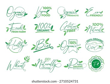 Conjunto de Plantillas de diseño de logotipo orgánico
