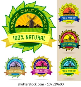 Set of Organic Logos, Stickers , Badges and Labels