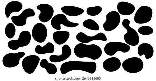 Set Organic shape round form Vector illustration