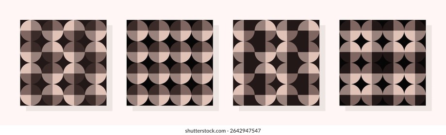 Set of organic trendy, modern geometric printable seamless pattern. Minimal geo backgrounds ideas for textile, home decor, banner, poster, template, business, wall paper, laminates. 