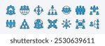 Set of organisation or organization management icon vector. Containing teamwork, group people, hierarchy chart, company, department, connection, team, corporate, office. illustration