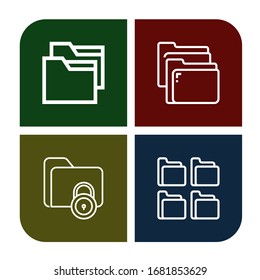 Set of organize icons. Such as Folder, Folders , organize icons