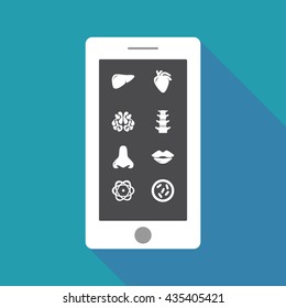 set of organs in the style flat