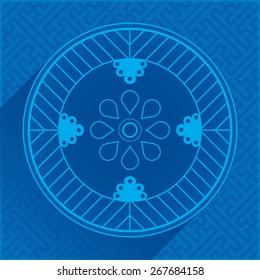 Set of Oriental Design Elements. Pattern Design. Vector Illustration.