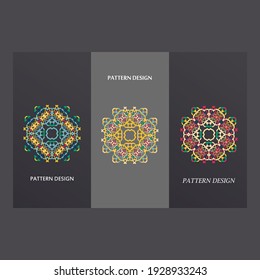 Set in oriental style on hexagons background