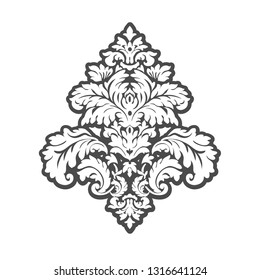 Set of Oriental vector damask patterns for greeting cards and wedding invitations. 