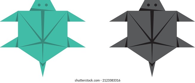 a set of origami animal icons