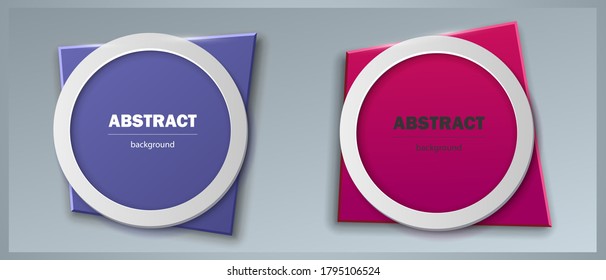 set of origami banners, vector illustration EPS 10