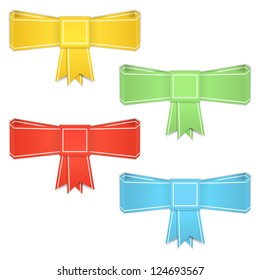 Set of origami bows, vector eps10 illustration