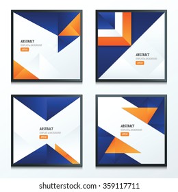 set of origami styles 2 color blue, orange