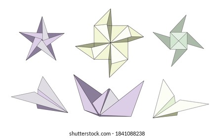 Origami-Vektorgrafik festlegen
