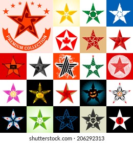The set of original colors vector stars