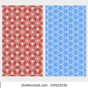 set of original cube pattern. seamless. creative optical illusion. vector illustration. color. for idea your business, presentation, wallpaper, cover