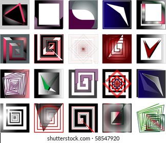 A set of original decorative squares