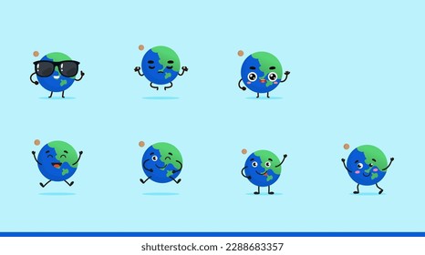 Set of Original Earth Characters for Any Purpose Including Earth Day Posterr - Fully Editable
