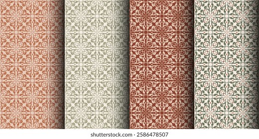 set of original floral patterns. modern ornament. pattern illustration for design wedding invitation  background  wallpaper