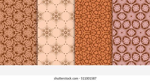 set of original floral patterns. modern ornament. vector illustration for design wedding invitation, background, wallpaper