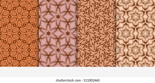 set of original floral patterns. modern ornament. vector illustration for design wedding invitation, background, wallpaper