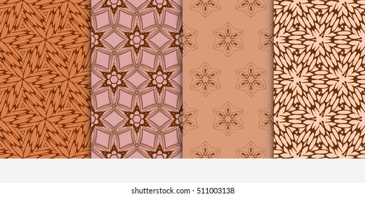 set of original floral patterns. modern ornament. vector illustration for design wedding invitation, background, wallpaper