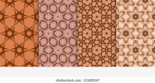 set of original floral patterns. modern ornament. vector illustration for design wedding invitation, background, wallpaper