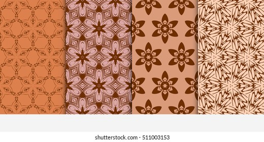 set of original floral patterns. modern ornament. vector illustration for design wedding invitation, background, wallpaper