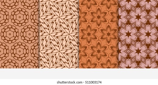 set of original floral patterns. modern ornament. vector illustration for design wedding invitation, background, wallpaper