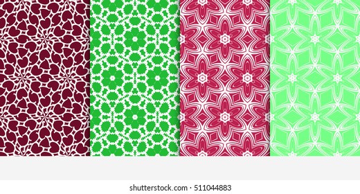 set of original floral patterns. modern ornament. vector illustration for design wedding invitation, background, wallpaper