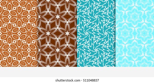 set of original floral patterns. modern ornament. vector illustration for design wedding invitation, background, wallpaper
