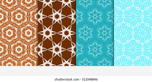 set of original floral patterns. modern ornament. vector illustration for design wedding invitation, background, wallpaper