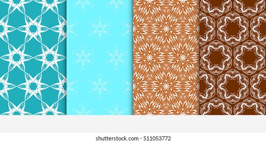 set of original floral patterns. modern ornament. vector illustration for design wedding invitation, background, wallpaper