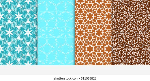 set of original floral patterns. modern ornament. vector illustration for design wedding invitation, background, wallpaper