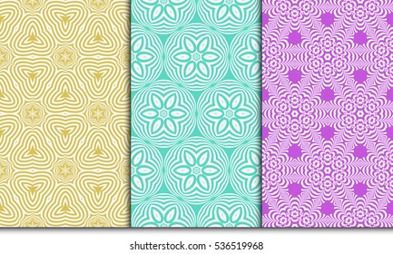 set of original floral patterns. modern ornament. vector illustration for design wedding invitation, background, wallpaper