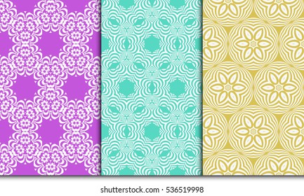 set of original floral patterns. modern ornament. vector illustration for design wedding invitation, background, wallpaper