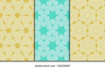 set of original floral patterns. modern ornament. vector illustration for design wedding invitation, background, wallpaper